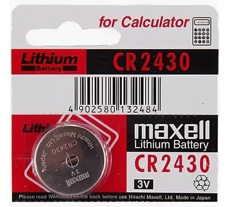 Литиевая батарейка MAXELL CR2430 BL-1 11242300
