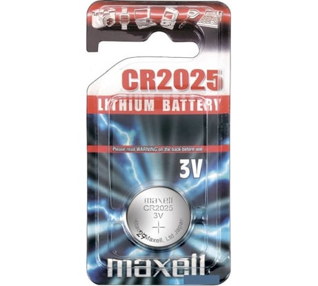 Литиевая батарейка MAXELL CR2025 BL-1 10239200