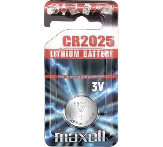 Литиевая батарейка MAXELL CR2025 BL-1 10239200