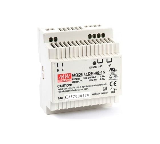 Источник питания Mean Well AC/DC DR-30-15 30Вт Т00207825 1