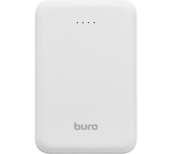 Мобильный аккумулятор BURO T4-10000 10000mAh, 10W, 2A 2xUSB-A, белый (T4-10000-WT) 1203522