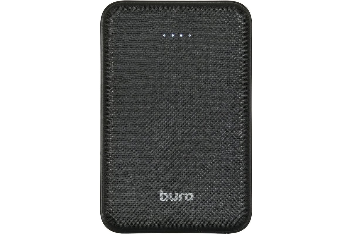 Мобильный аккумулятор BURO T4-10000 10000mAh 10W 2A 2xUSB-A черный (T4-10000-BK)  358100 - выгодная цена, отзывы, характеристики, фото - купить в Москве и РФ