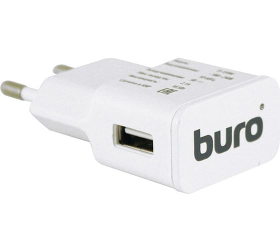 Универсальное сетевое зарядное устройство BURO TJ-159w 10.5W 2.1A USB-A белый 338744 1