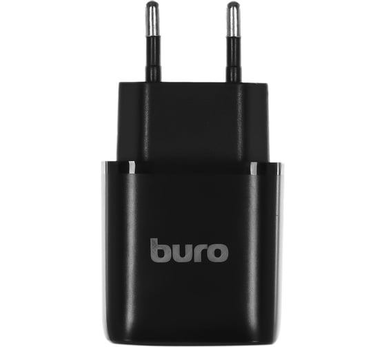 Универсальное сетевое зарядное устройство BURO BUWG1 18W 3A (QC) USB-A черный (BUWG18P100BK) 1656819