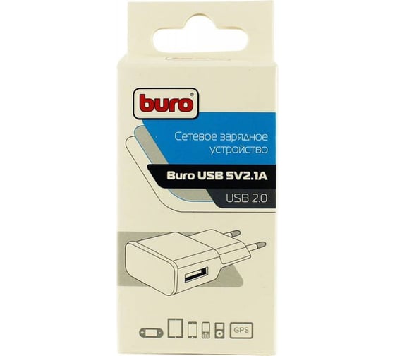 Универсальное сетевое зарядное устройство BURO TJ-159b 10.5W 2.1A USB-A черный 338743
