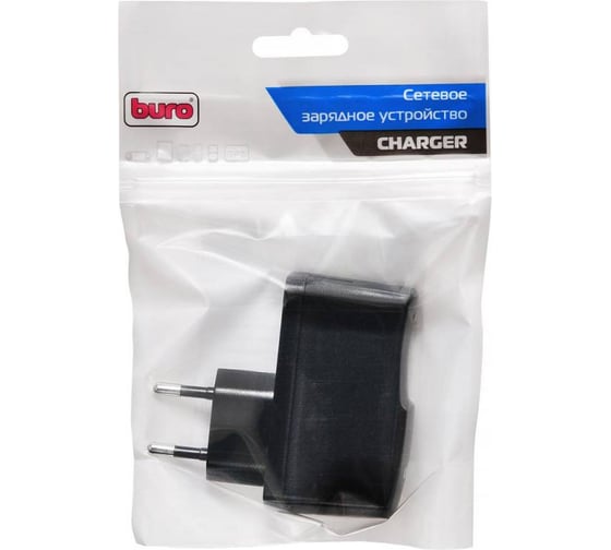 Универсальное сетевое зарядное устройство BURO XCJ-024-2.1A 10.5W 2.1A USB-A черный 373522