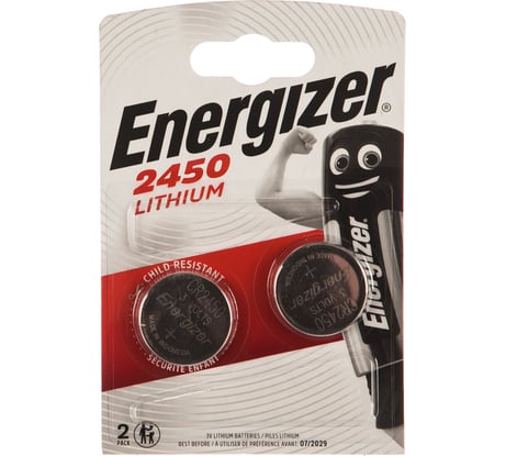 Батарейки Energizer Lithium CR2450 2 шт/бл 7638900381795
