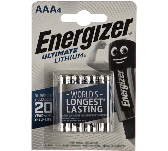 Батарейки Energizer Ultimate Lithium E92/AAA 4 шт/бл 7638900273267