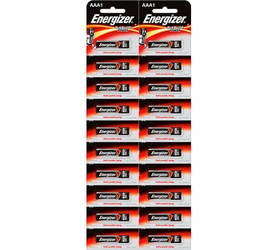 Батарейки Energizer Power E92/AAA 20 шт/бл Alkaline 7638900383416