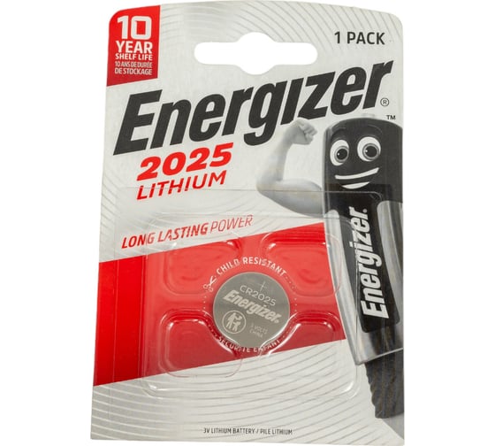 Батарейки Energizer Lithium CR2025 1 шт/бл 7638900083026