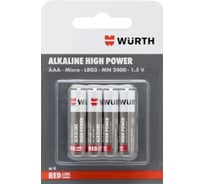 Щелочная батарея Wurth Alkali Micro 1,5 V AAA LR03 08270012 961 4