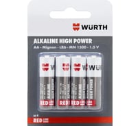 Щелочная батарея Wurth Alkali Mignon Red Line 1,5 V AA LR6 08270014 961 4