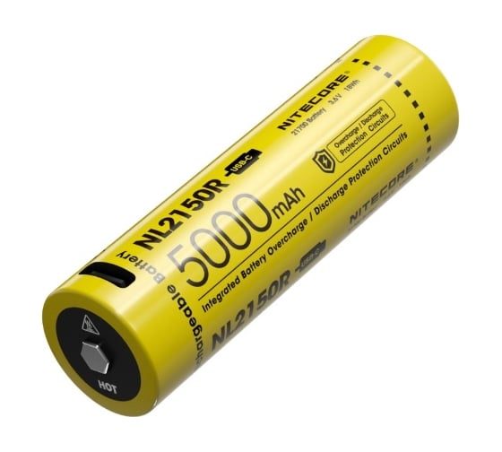 Аккумуляторная батарея Nitecore емкость 5000, тип 21700 NL2150R