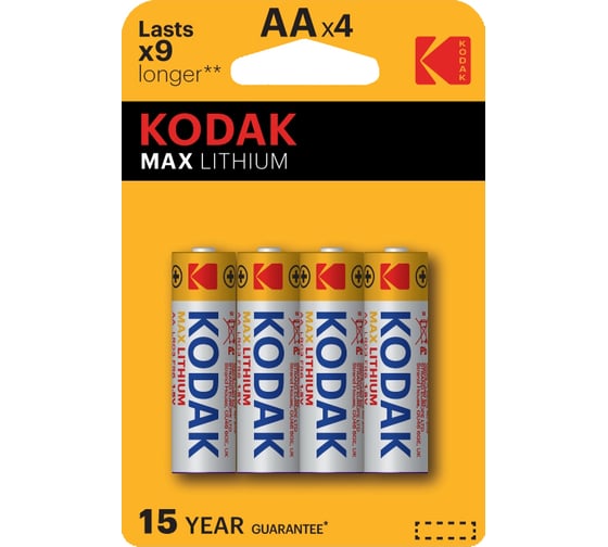 Элемент питания Kodak MAX FR64BL L91 Lithium AA Б0046506 1