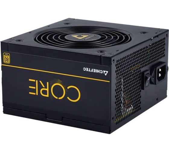 Блок питания для компьютера Chieftec CORE 500 Вт, ATX 12В 2.3 PSU,W/12cm Fan,80 plus Gold, BBS-500S OE BBS-500S-Bulk