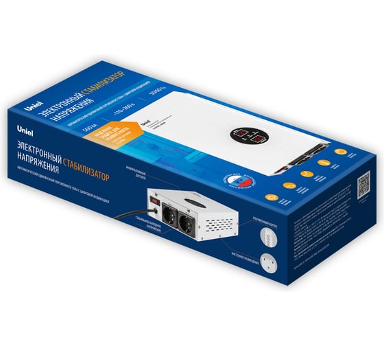 Стабилизатор напряжения ультратонкий Uniel U-DTRS-500W UL-00010576
