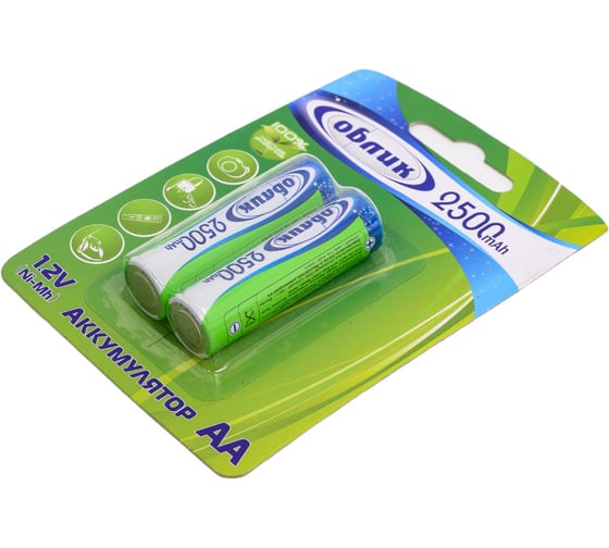 Аккумуляторы Облик Ni-Mh АА -2500 mAh Блистер-2 7060