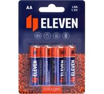 Батарейка Eleven AA LR6 алкалиновая, BC4 301748