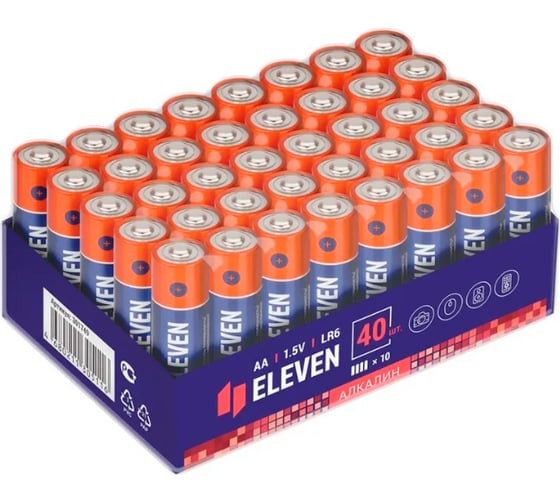 Батарейка Eleven AA LR6 алкалиновая, OS40 301749