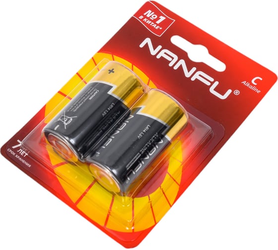 Батарейка NANFU С (2шт.) LR14 2B