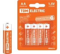 Элементы питания TDM LR6 AA Alkaline 1,5V BP-4 SQ1702-0003 16088255