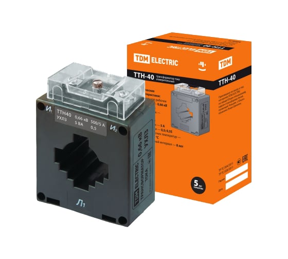 Трансформатор тока ТТН 40/500/5-5VA/0.5 TDM SQ1101-0095 1