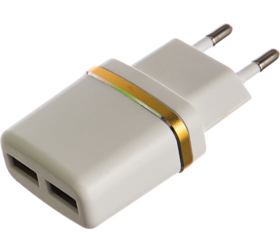 Сетевое зарядное устройство PERFEO с двумя разъемами USB, 2.1А, 30012044 1