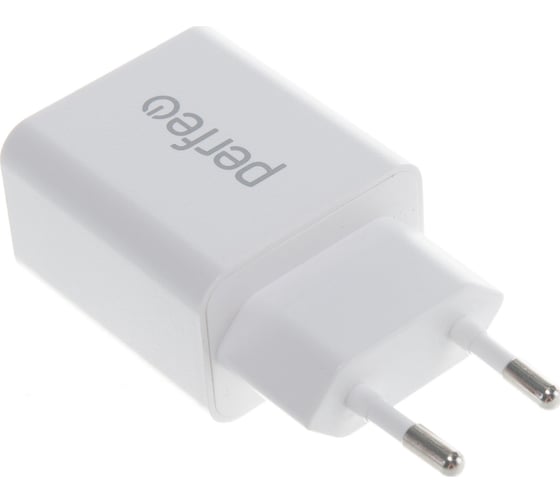 Сетевое зарядное устройство с двумя разъемами PERFEO USB, 2.4А, 30012042