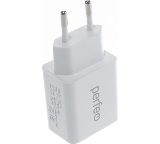 Сетевое зарядное устройство с двумя разъемами PERFEO USB, 2.4А, 30012042