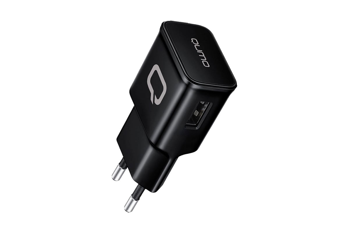 Сетевое зарядное устройство QUMO Energy Charger 001, 1 USB, 1A, черный ...