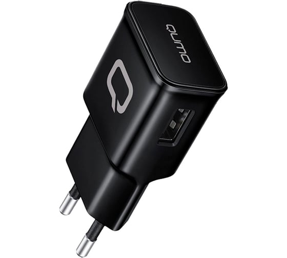 Сетевое зарядное устройство QUMO Energy Charger 001, 1 USB, 1A, черный 30503