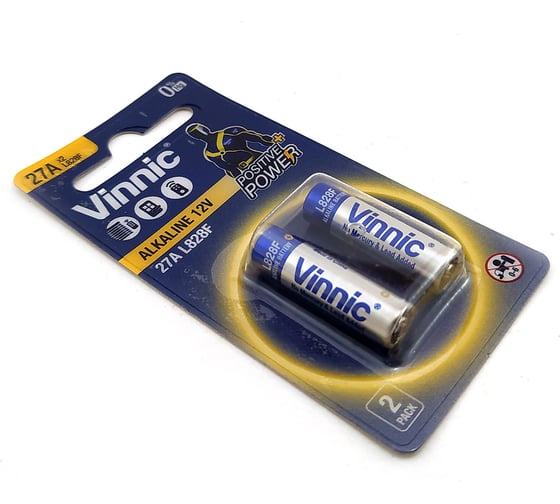 Алкалиновые щелочные батарейки VINNIC A27 12В блистер/2 штуки 4898338012804
