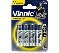 Алкалиновые щелочные батарейки VINNIC LR6 (AA) 1.5В блистер/4 штуки 4898338005998