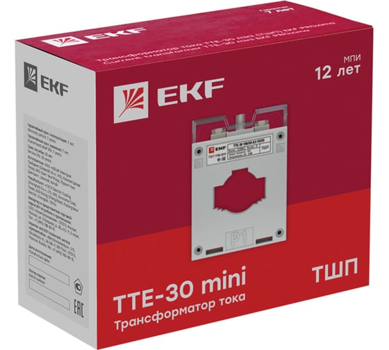 Трансформатор тока EKF ТТЕ-30-200/5А класс точности 0,5 PROxima tte-30-200