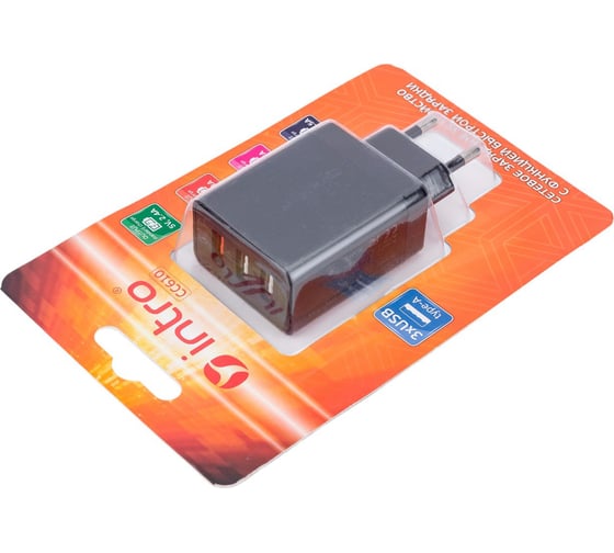 Сетевая зарядка Intro USB, Quick Charge, 3 USB Б0035556