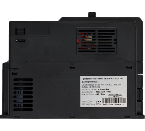 Преобразователь частоты EKF 1.5/2.2кВт, 3х400В, VECTOR-100, PROxima VT100-1R5-3B