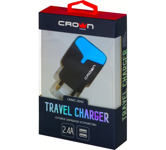 Сетевое универсальное зарядное устройство CROWN CMWC-3042 CM000002082