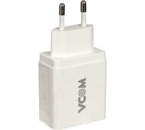 Зарядное устройство VCOM M042 AC /EU Plug 100-220V/ - USB, IC, Quick Charge 3.0 CA-M042