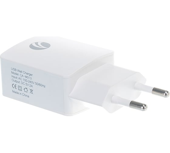 Зарядное устройство VCOM AC/EU Plug 100-220V, USBx 2 Port, DC5V, 2A M013/CA-M013