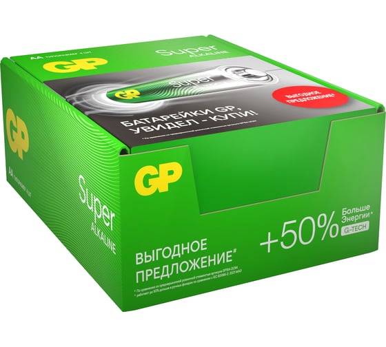 Алкалиновые батарейки GP Super Alkaline G-Tech ААA, набор 96шт. 24ARS-2SB4 16099967