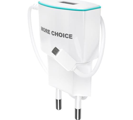 Сетевое зарядное устройство для кнопочного телефона NC40m More Choice NC40m White Blue