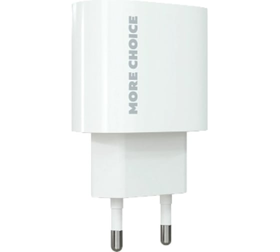 Зарядное устройство для телефона More Choice быстрая зарядка Type-C NC65 White