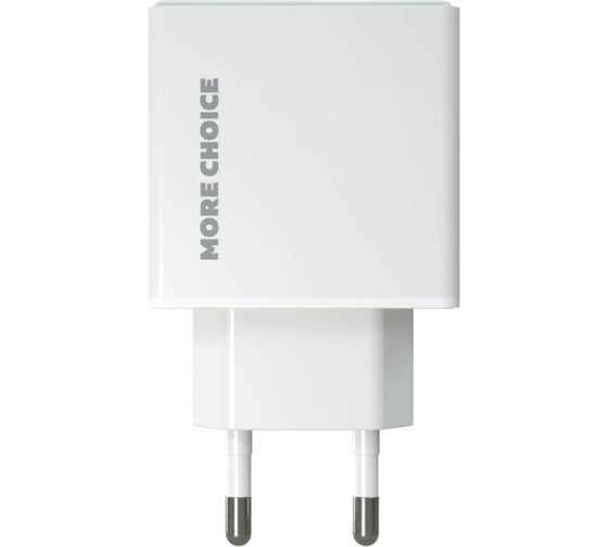 Зарядное устройство для телефона More Choice быстрая зарядка Type-C NC61 White