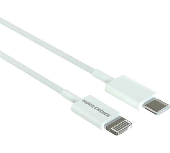 Зарядное устройство для телефона More Choice быстрая зарядка Lightning NC60i White