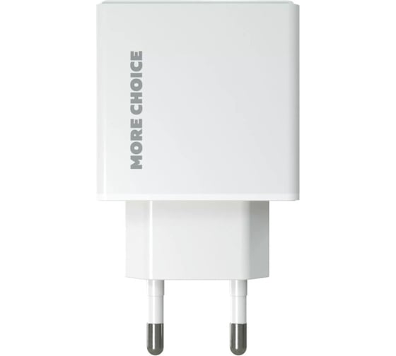 Зарядное устройство для телефона More Choice быстрая зарядка Type-C NC60 White