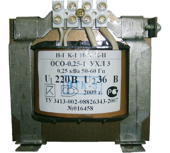 Трансформатор Электротехник ОСО-0,25 УХЛ3 220/36, IP00, ET003107 1