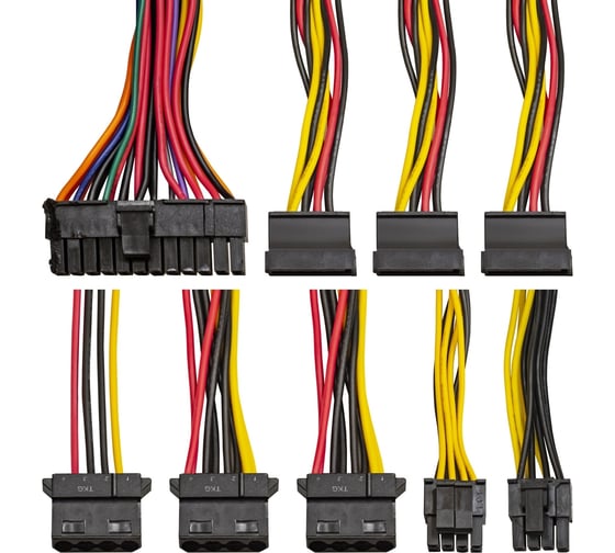 Блок питания ExeGate 400W, 400NPXE ATX, PPFC, PC, 12cm fan, 24pin, 4+4pin, PCI-E, 3xSATA, 3xIDE, black, кабель 220V в комплекте 284675