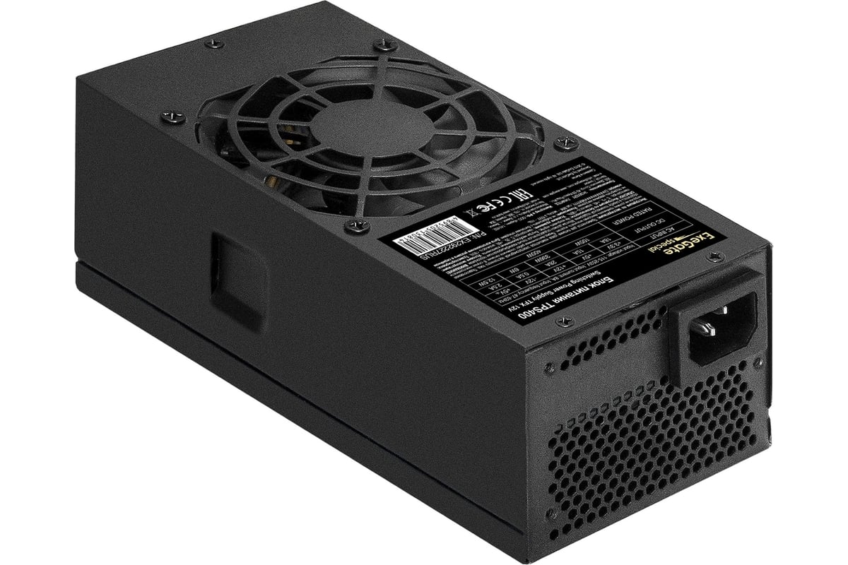 Блок питания ExeGate 400W, TPS400 TFX, 8cm fan, 24pin, 4+4pin, PCI-E ...
