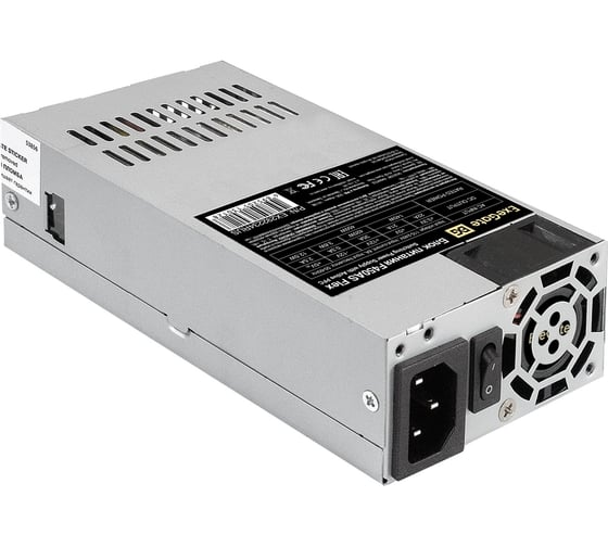 Блок питания ExeGate 450W, F450AS Flex ATX, for ITX case, APFC, КПД 80%, 80 PLUS, 4cm fan, 24pin, 4+4pin, PCI-E, 3xSATA, 2xIDE 292234
