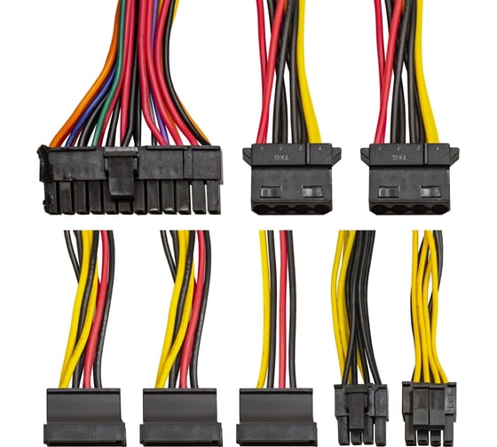 Блок питания ExeGate 450W, UN450 ATX, SC, 12cm fan, 24pin, 4+4pin, PCI-E, 3xSATA, 2xIDE, кабель 220V с защитой от выдергивания 278154